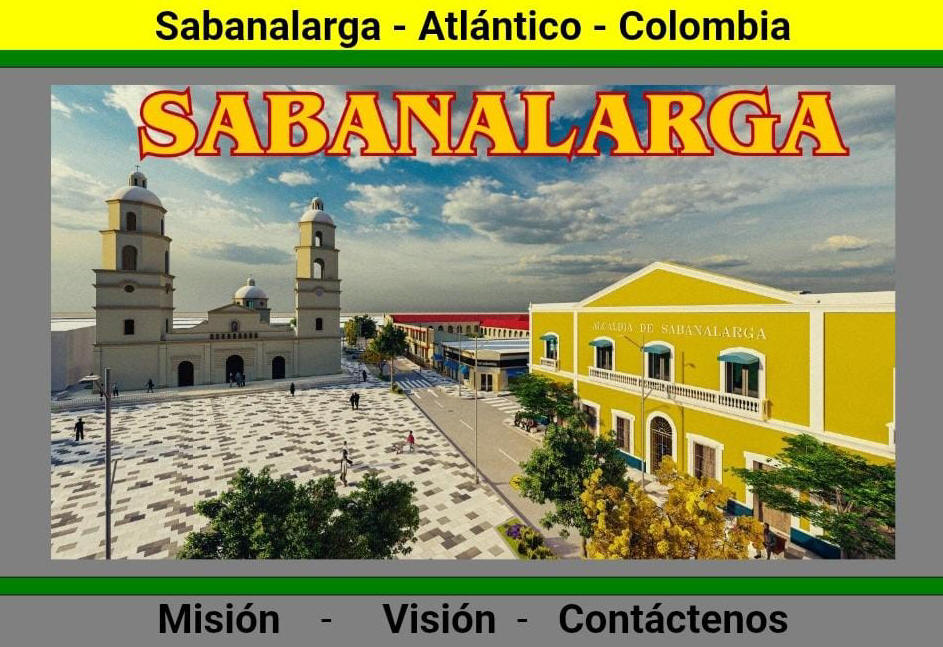 Plaza central de Sabanalarga, Atlantico, Colombia